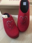 Preview: Tofee Damenhausschuhe Pantoffel Latschen Socken Hüttenschuhe Herz rot