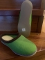 Preview: Handgefertigte Filzhausschuhe aus Deutschland Socken Pantoffel Latschen Hüttenschuhe apfel-grün