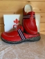 Preview: Rieker Sabot Clogs Damenschuhe Hausschuhe Pantoffel Pantolette Sandalette rot weiß mit Riemchen