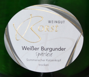 Weingut Borst Sommeracher Katzenkopf Weißer Burgunder Spätlese trocken 2018