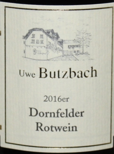 Weingut Uwe Butzbach Winzenheimer Honigberg, Dornfelder 2016
