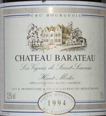 Chateau Barateau, Haut Medoc 1994