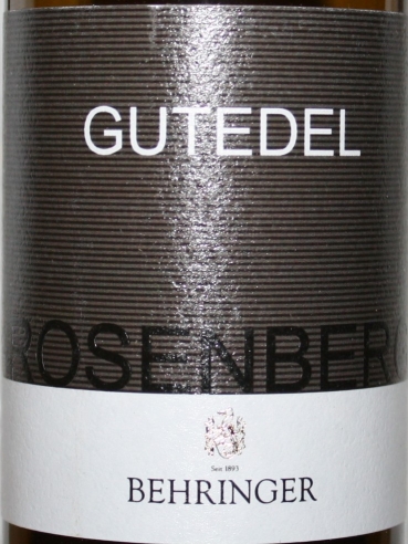 Weingut Behringer Rosenberg Gutedel 2017, 375ml