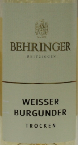 Weingut Behringer Weißer Burgunder, Britzinger Sonnhole trocken 2020,  375ml