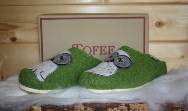 Tofee ladies slipper green owl