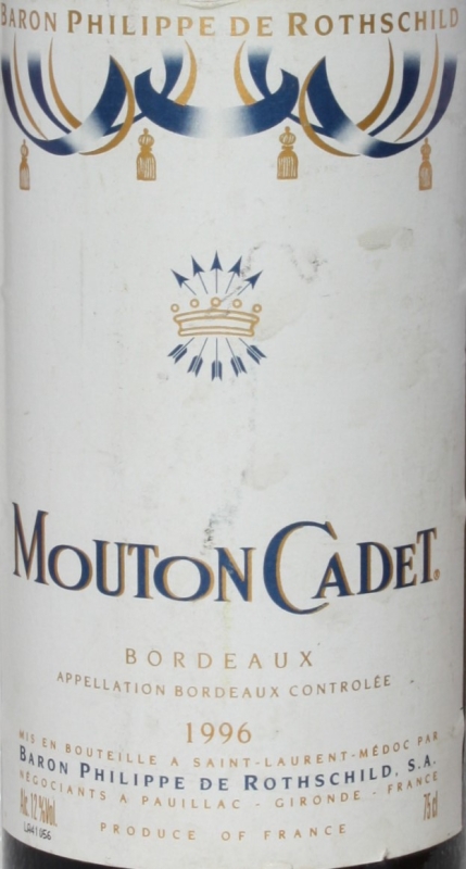 Baron Philippe de Rothschild Mouton Cadet, Bordeaux 1996